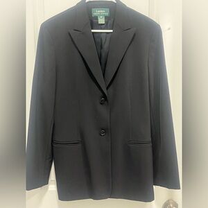 Lauren Ralph Lauren Women’s Black Blazer With 2 Buttons In Front 4 On Sleeve 14